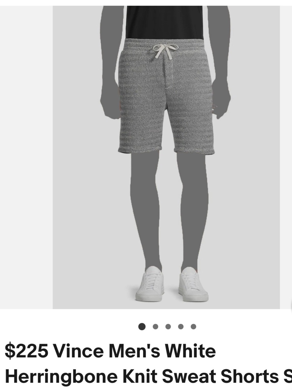 Vince Gray Herringbone Knit Athletic Shorts - size XL!